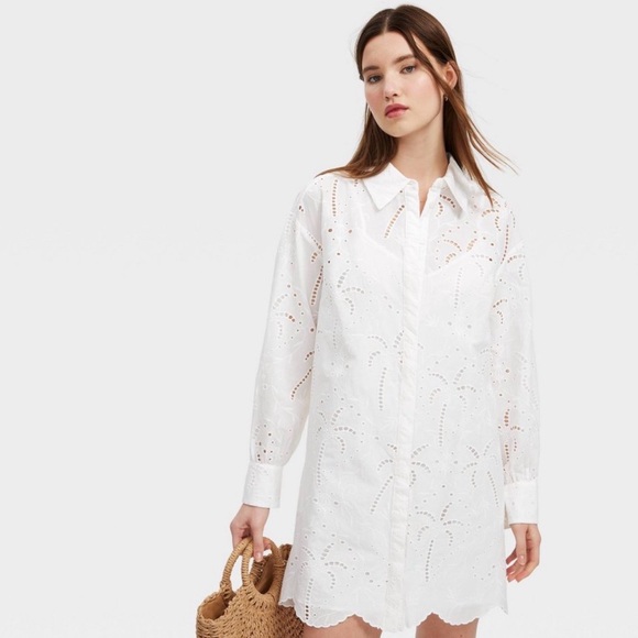 Roller Rabbit X Target White Embroidered Collared Mini Dress - Picture 3 of 4